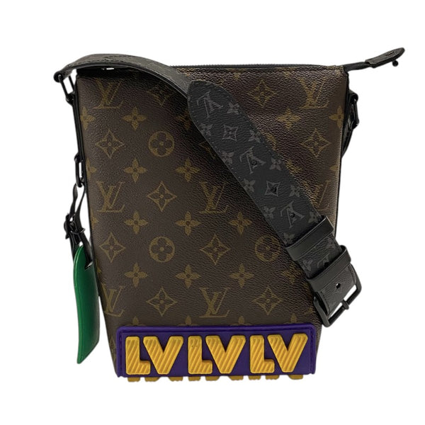 ルイ・ヴィトン LOUIS VUITTON クルーザーメッセンジャー M57966 モノグラムLVラバー メンズ ショルダーバッグ