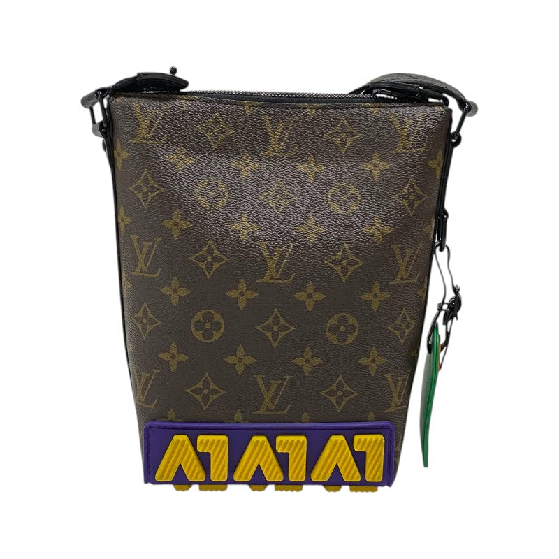 ルイ・ヴィトン LOUIS VUITTON クルーザーメッセンジャー M57966 モノグラムLVラバー メンズ ショルダーバッグ