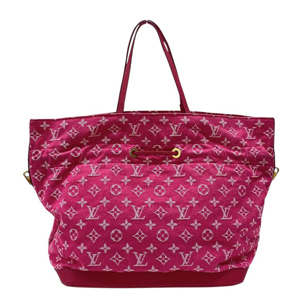 ルイ・ヴィトン LOUIS VUITTON ノエフルMM M40870 ピンク モノグラムデニム レディース トートバッグ ショルダーバッグ