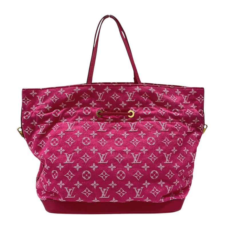 ルイ・ヴィトン LOUIS VUITTON ノエフルMM M40870 ピンク モノグラムデニム レディース トートバッグ ショルダーバッグ