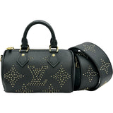 ルイ・ヴィトン LOUIS VUITTON ナノ・スピーディ M46745 ブラック モノグラム・アンプラント・スタッズ レディース ショルダーバッグ