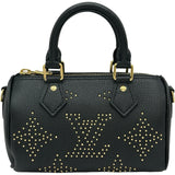 ルイ・ヴィトン LOUIS VUITTON ナノ・スピーディ M46745 ブラック モノグラム・アンプラント・スタッズ レディース ショルダーバッグ