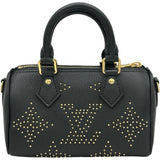 ルイ・ヴィトン LOUIS VUITTON ナノ・スピーディ M46745 ブラック モノグラム・アンプラント・スタッズ レディース ショルダーバッグ