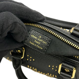 ルイ・ヴィトン LOUIS VUITTON ナノ・スピーディ M46745 ブラック モノグラム・アンプラント・スタッズ レディース ショルダーバッグ