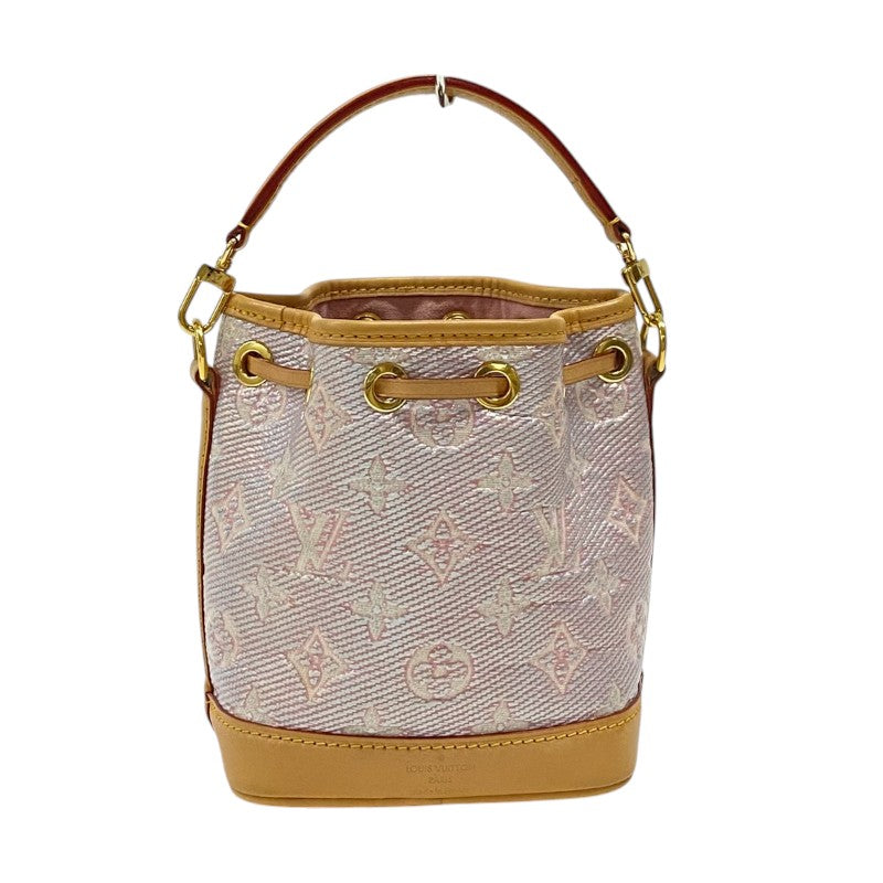 ルイ・ヴィトン LOUIS VUITTON ナノ・ノエ M82427 ピンク モノグラム・ラミネーテッド ジャカード レディース ショルダーバッグ