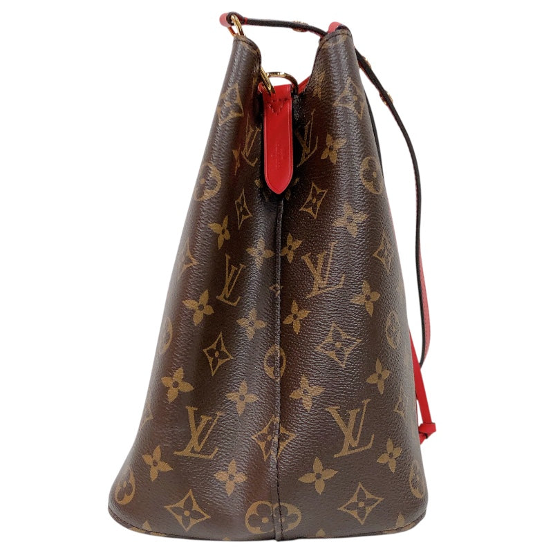 ルイ・ヴィトン LOUIS VUITTON ネオノエMM M44021 ブラウン/レッド モノグラム/コクリコ レディース ショルダーバッグ