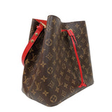 ルイ・ヴィトン LOUIS VUITTON ネオノエMM M44021 ブラウン/レッド モノグラム/コクリコ レディース ショルダーバッグ