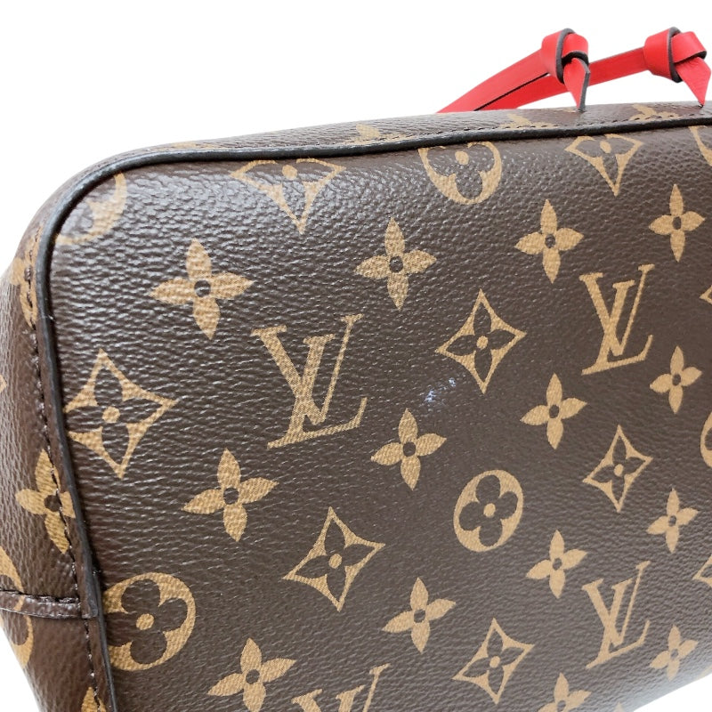 ルイ・ヴィトン LOUIS VUITTON ネオノエMM M44021 ブラウン/レッド モノグラム/コクリコ レディース ショルダーバッグ