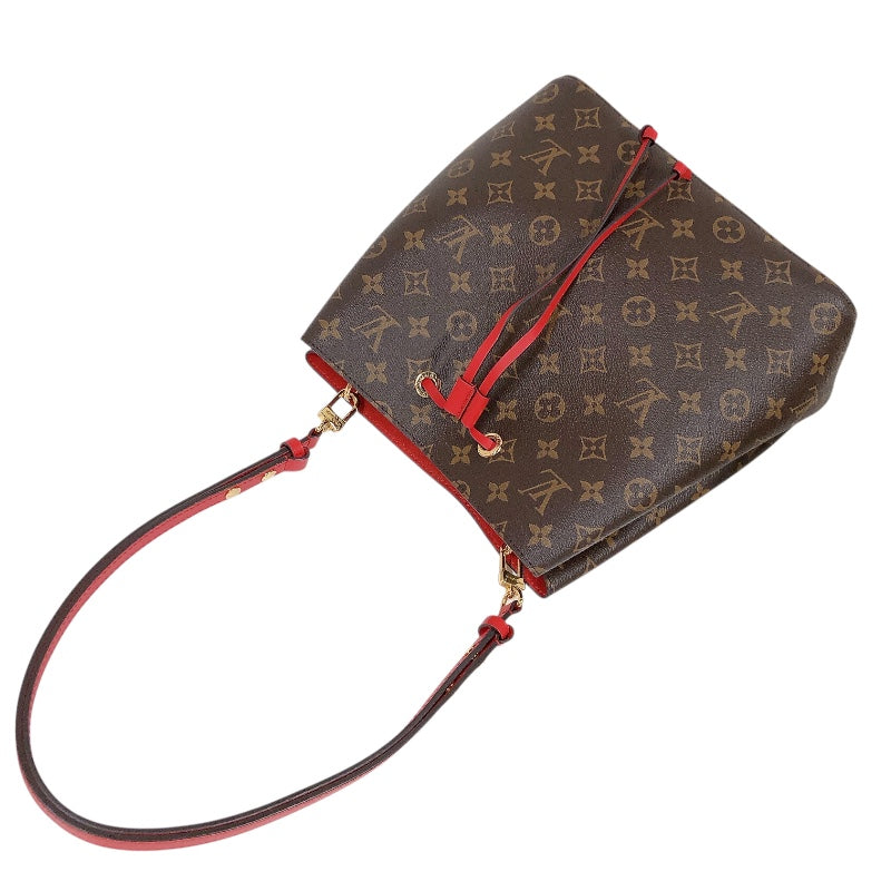 ルイ・ヴィトン LOUIS VUITTON ネオノエMM M44021 ブラウン/レッド モノグラム/コクリコ レディース ショルダーバッグ