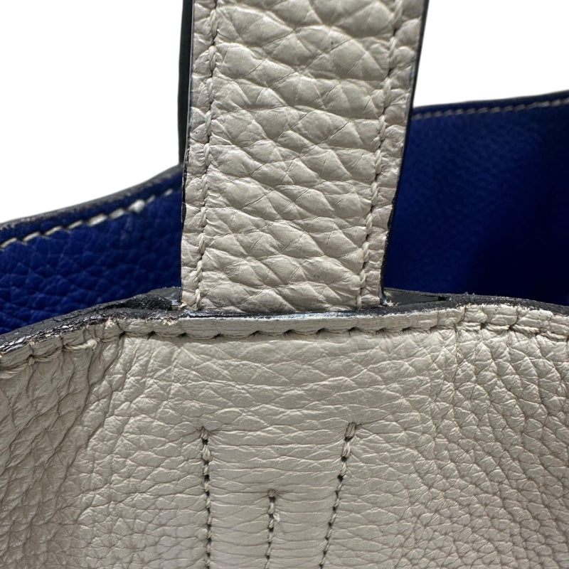 エルメス HERMES ドゥブルセンス28 ブルーエレクトリック・エタン トリヨン ユニセックス ハンドバッグ