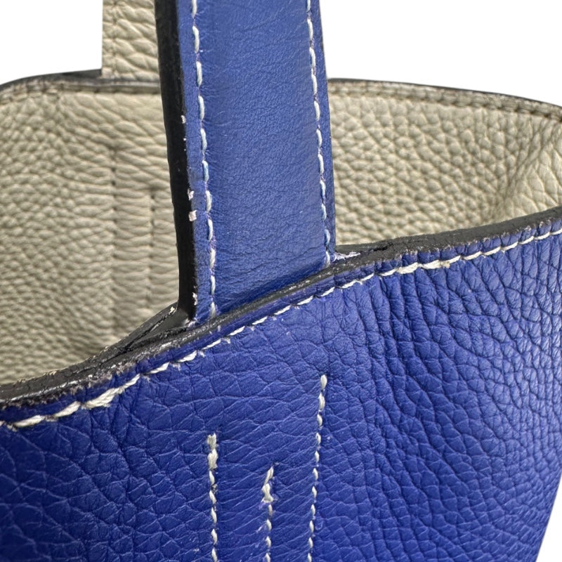 エルメス HERMES ドゥブルセンス28 ブルーエレクトリック・エタン トリヨン ユニセックス ハンドバッグ