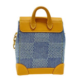 ルイ・ヴィトン LOUIS VUITTON ナノ・スティーマー N40751 ブルー ゴールド金具 ダミエ・デニム レディース ショルダーバッグ