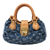 ルイ・ヴィトン LOUIS VUITTON プリーティ M95020 ブルー ゴールド金具 モノグラム・デニム レディース ハンドバッグ