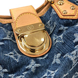 ルイ・ヴィトン LOUIS VUITTON プリーティ M95020 ブルー ゴールド金具 モノグラム・デニム レディース ハンドバッグ