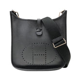 エルメス HERMES エヴリン3PM □P刻 ブラックシルバー金具 トリヨンクレマンス レディース ショルダーバッグ