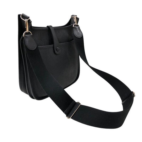 エルメス HERMES エヴリン3PM □P刻 ブラックシルバー金具 トリヨンクレマンス レディース ショルダーバッグ