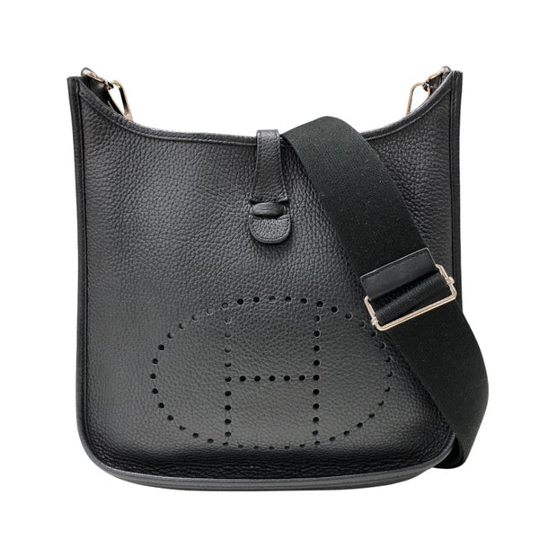 エルメス HERMES エヴリン3PM □P刻 ブラックシルバー金具 トリヨンクレマンス レディース ショルダーバッグ
