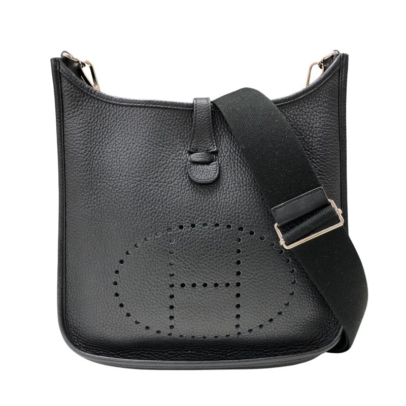 エルメス HERMES エヴリン3PM □P刻 ブラックシルバー金具 トリヨンクレマンス レディース ショルダーバッグ
