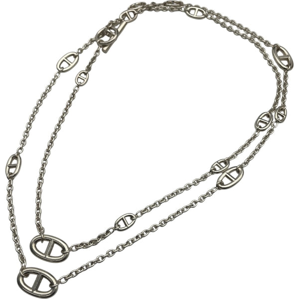 エルメス HERMES ファランドールロングネックレス シルバー Ag925 ジュエリー