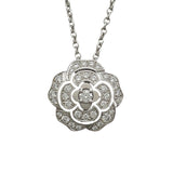 シャネル CHANEL カメリアコレクションネックレス ホワイトゴールド 750 ダイヤモンド ジュエリー