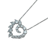 ハリーウィンストン HARRY WINSTON オープンクラスターハートネックレス プラチナ Pt950 ダイヤモンド（11個） ジュエリー