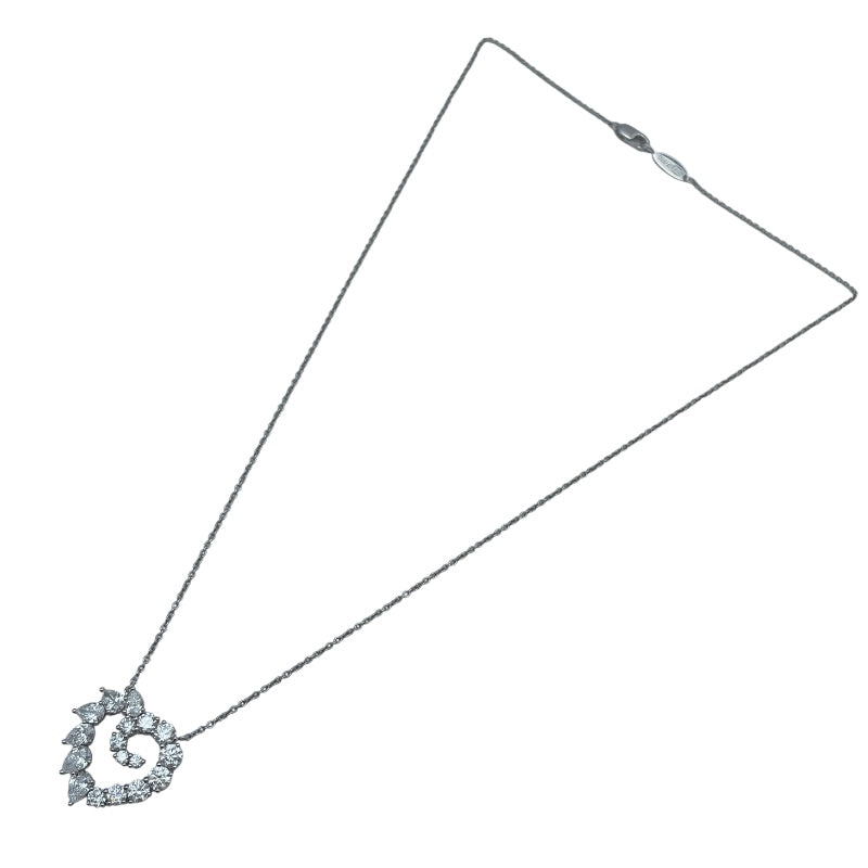 ハリーウィンストン HARRY WINSTON オープンクラスターハートネックレス プラチナ Pt950 ダイヤモンド（11個） ジュエリー