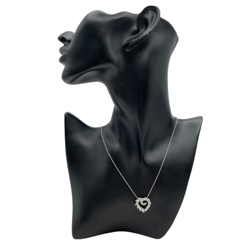 ハリーウィンストン HARRY WINSTON オープンクラスターハートネックレス プラチナ Pt950 ダイヤモンド（11個） ジュエリー