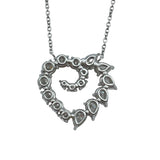 ハリーウィンストン HARRY WINSTON オープンクラスターハートネックレス プラチナ Pt950 ダイヤモンド（11個） ジュエリー