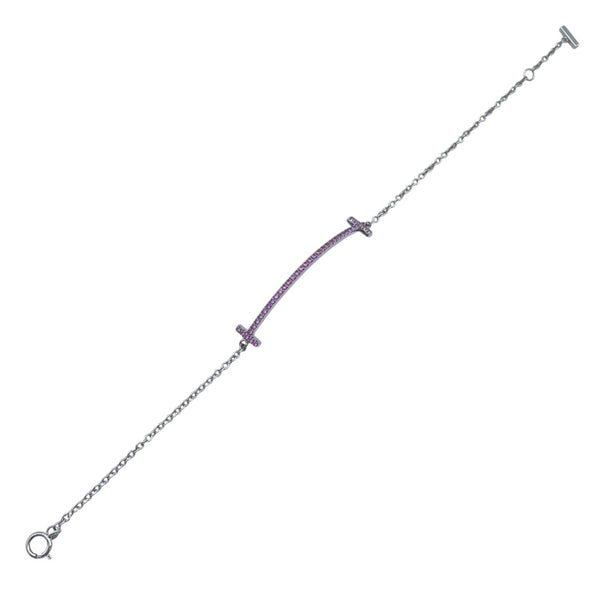 ティファニー TIFFANY＆CO Tスマイルブレスレット ホワイトゴールド Au750 ジュエリー