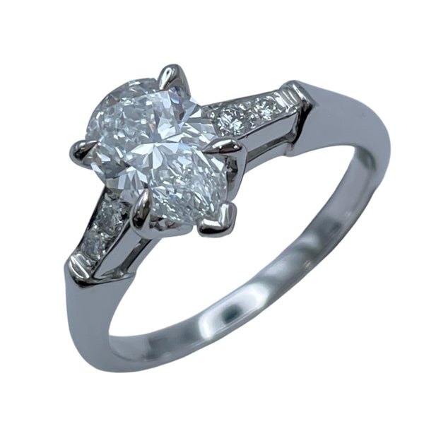 ハリーウィンストン HARRY WINSTON ペアシェイプトリストリング プラチナ Pt950 ジュエリー