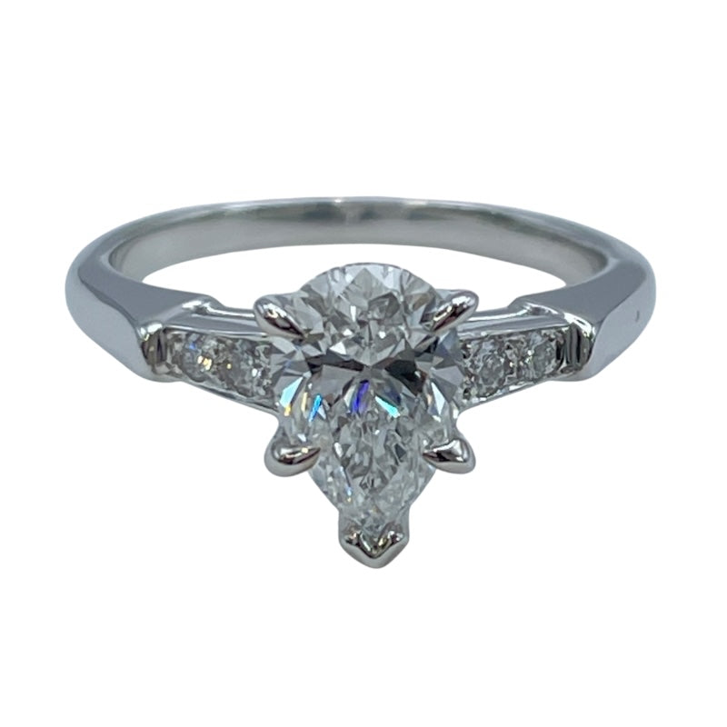 ハリーウィンストン HARRY WINSTON ペアシェイプトリストリング プラチナ Pt950 ジュエリー