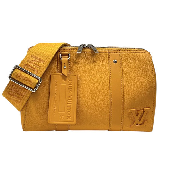 ルイ・ヴィトン LOUIS VUITTON シティキーポル LVアエログラム M21438 サフラン レザー メンズ ショルダーバッグ