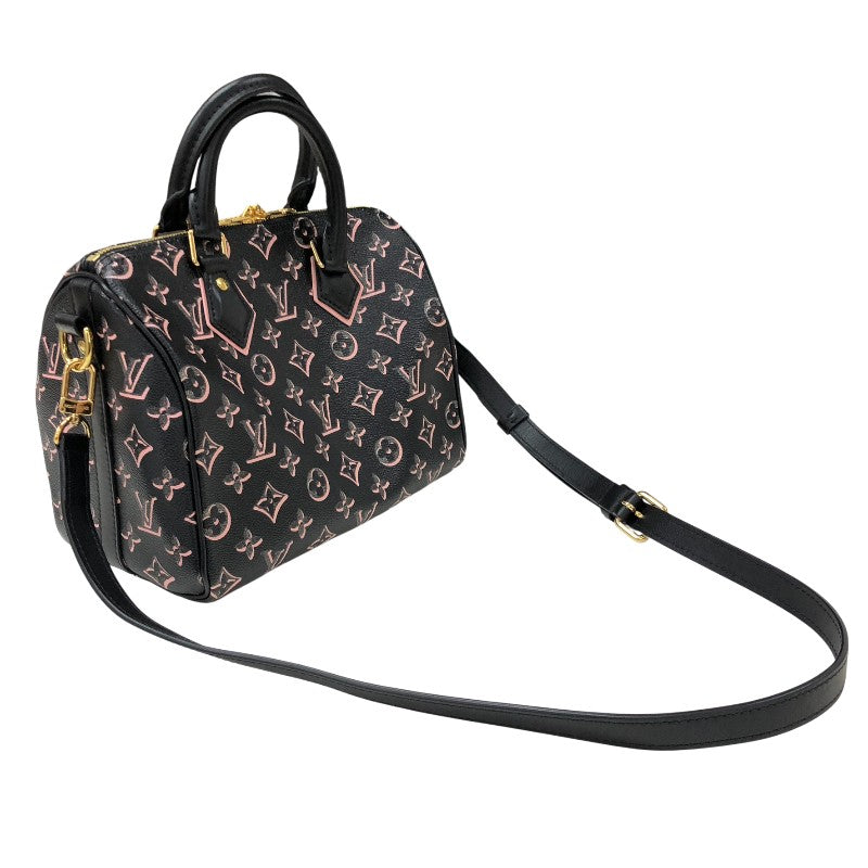 ルイ・ヴィトン LOUIS VUITTON スピーディ・バンドリエール25 2wayショルダーバッグ M20852 ブラック/ピンク ゴールド金具 モノグラムPVCコーティングキャンバス モノグラム・フォール・フォーユー レディース ボストンバッグ