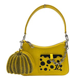 ルイ・ヴィトン LOUIS VUITTON マレリーニ 草間彌生コラボ M21702 ジョーヌ シルバー金具 エピレザー レディース ショルダーバッグ