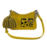 ルイ・ヴィトン LOUIS VUITTON マレリーニ 草間彌生コラボ M21702 ジョーヌ シルバー金具 エピレザー レディース ショルダーバッグ