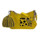 ルイ・ヴィトン LOUIS VUITTON マレリーニ 草間彌生コラボ M21702 ジョーヌ シルバー金具 エピレザー レディース ショルダーバッグ