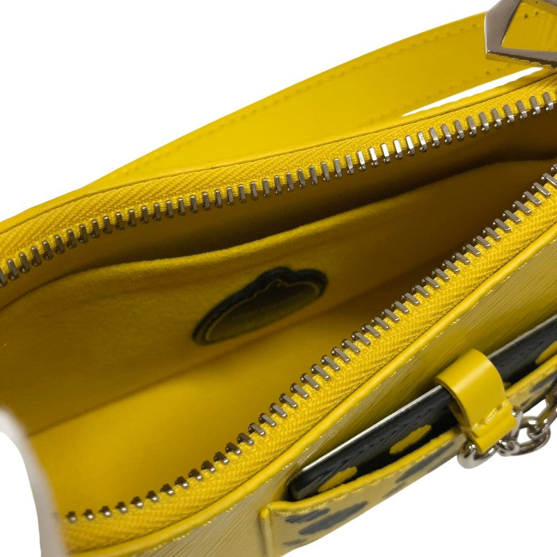 ルイ・ヴィトン LOUIS VUITTON マレリーニ 草間彌生コラボ M21702 ジョーヌ シルバー金具 エピレザー レディース ショルダーバッグ