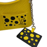 ルイ・ヴィトン LOUIS VUITTON マレリーニ 草間彌生コラボ M21702 ジョーヌ シルバー金具 エピレザー レディース ショルダーバッグ