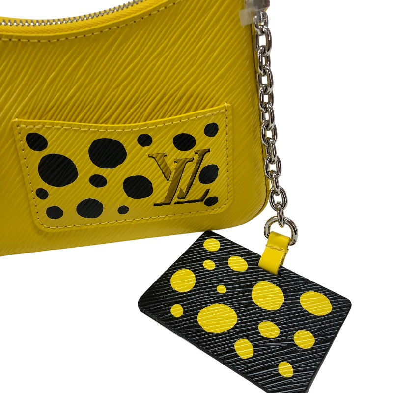 ルイ・ヴィトン LOUIS VUITTON マレリーニ 草間彌生コラボ M21702 ジョーヌ シルバー金具 エピレザー レディース ショルダーバッグ