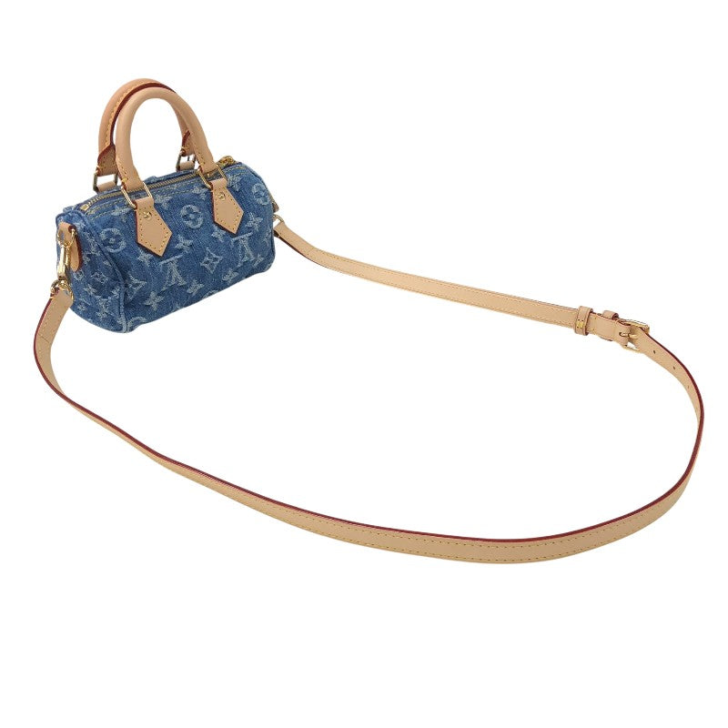 ルイ・ヴィトン LOUIS VUITTON ナノ スピーディ M82950 モノグラム デニム モノグラム デニム レディース ハンドバッグ