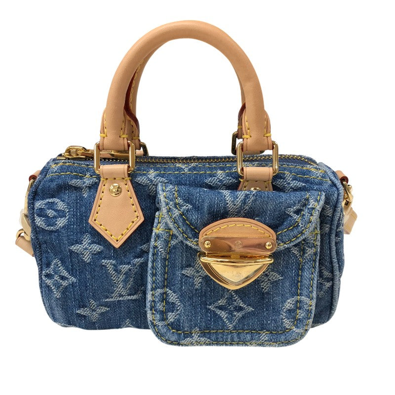 ルイ・ヴィトン LOUIS VUITTON ナノ スピーディ M82950 モノグラム デニム モノグラム デニム レディース ハンドバッグ