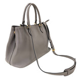 プラダ PRADA エンボスロゴ ハンドバッグ 1BA579 グレージュ ゴールド金具 グレースカーフ レディース トートバッグ