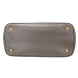 プラダ PRADA エンボスロゴ ハンドバッグ 1BA579 グレージュ ゴールド金具 グレースカーフ レディース トートバッグ