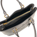 プラダ PRADA エンボスロゴ ハンドバッグ 1BA579 グレージュ ゴールド金具 グレースカーフ レディース トートバッグ