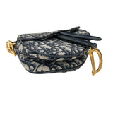 クリスチャン・ディオール Christian Dior サドルバッグ ミニ オブリークジャカード ハンドバッグ MO456CTZQ ネイビー ゴールド金具 オブリークジャカード レディース ハンドバッグ