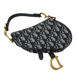 クリスチャン・ディオール Christian Dior サドルバッグ ミニ オブリークジャカード ハンドバッグ MO456CTZQ ネイビー ゴールド金具 オブリークジャカード レディース ハンドバッグ