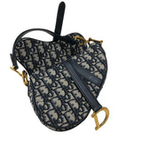クリスチャン・ディオール Christian Dior サドルバッグ ミニ オブリークジャカード ハンドバッグ MO456CTZQ ネイビー ゴールド金具 オブリークジャカード レディース ハンドバッグ