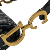 クリスチャン・ディオール Christian Dior サドルバッグ ミニ オブリークジャカード ハンドバッグ MO456CTZQ ネイビー ゴールド金具 オブリークジャカード レディース ハンドバッグ