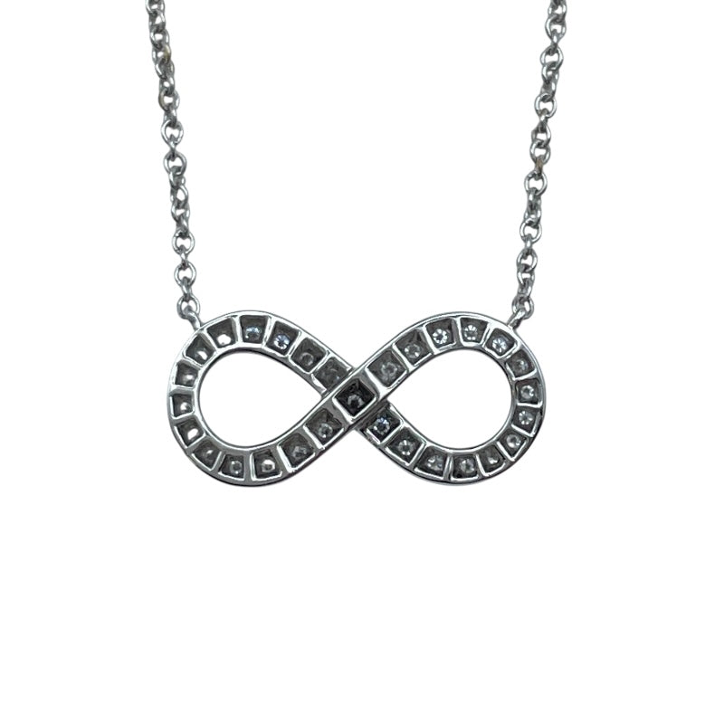 美品❣ ティファニー 　インフィニティ ダイヤモンド プラチナ ネックレス ティファニー TIFFANY＆CO インフィニティダイヤネックレス プラチナ