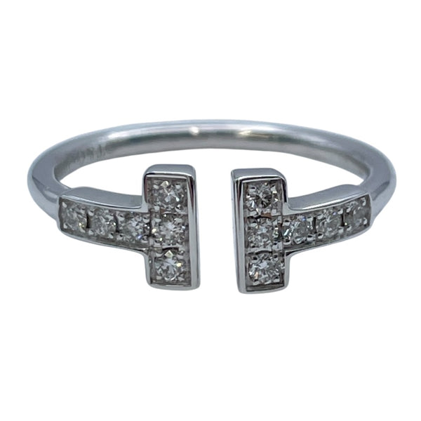 ティファニー TIFFANY＆CO Tワイヤーリング ホワイトゴールド Au750 ジュエリー